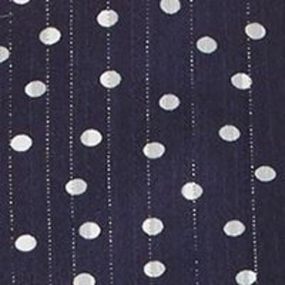 DKNY Womens Navy Ruffled Cinched Waist Polka Dot Balloon Fit + Flare Dress 14 - Picture 4 of 5